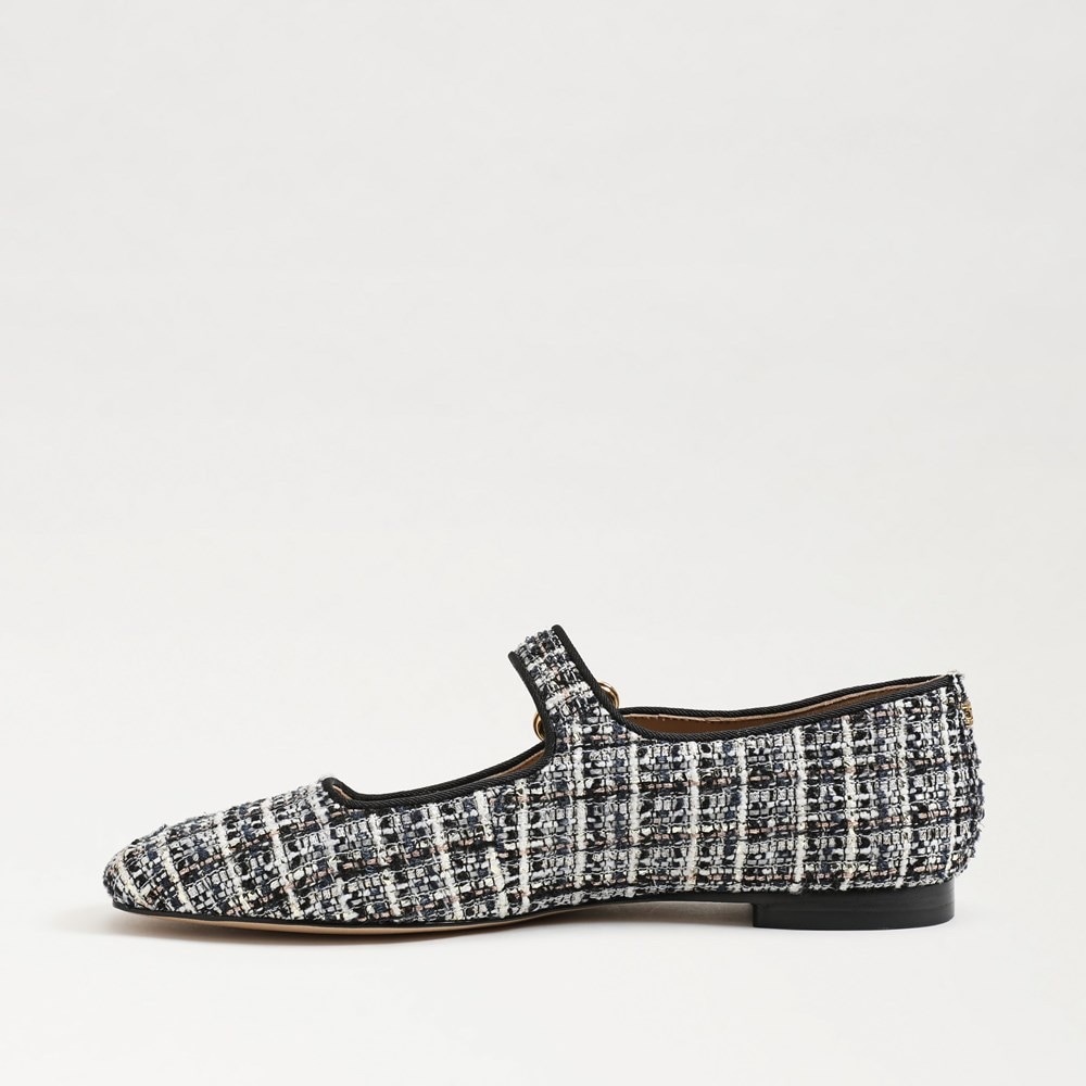 Sam Edelman Black and White Tweed Flats / MICHAELA MARY JANE FLAT - Picture 3 of 7